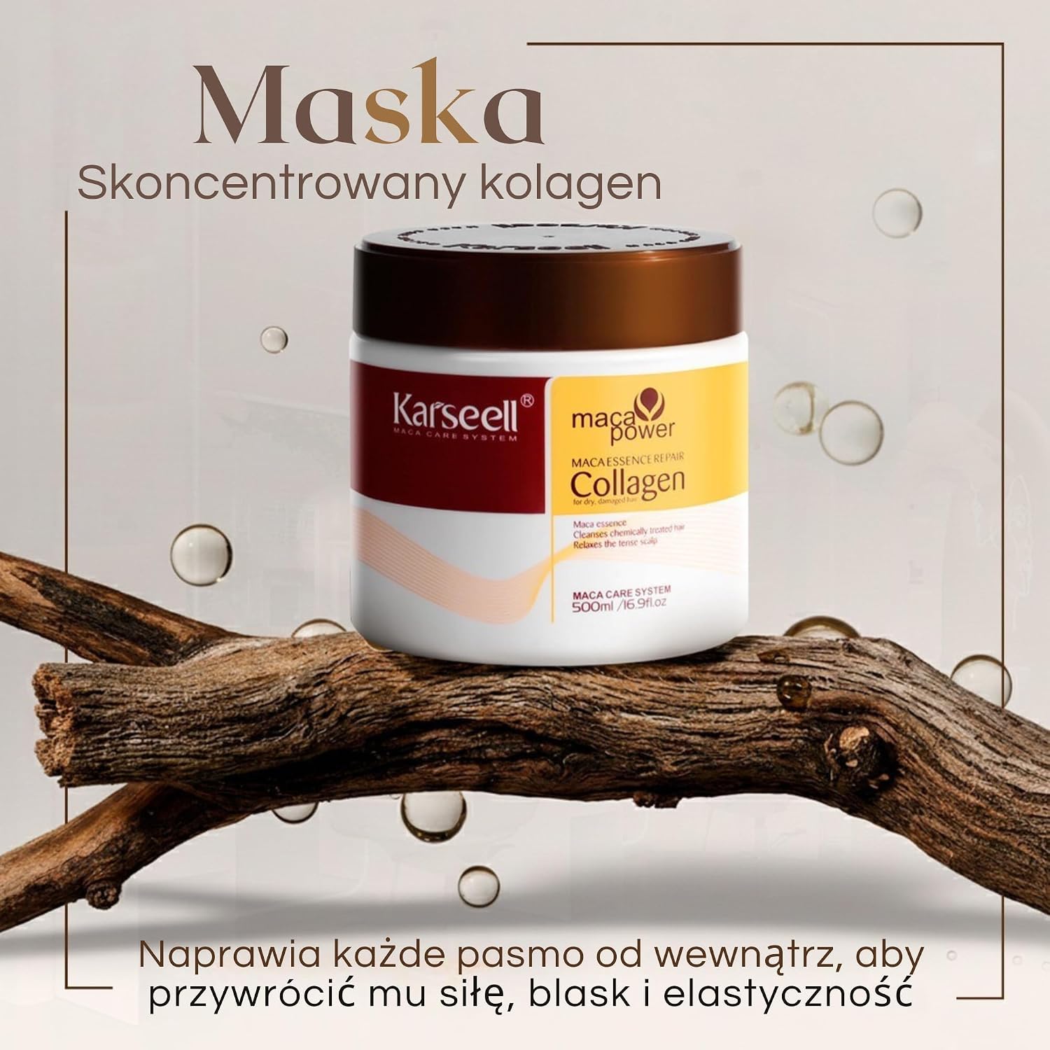 Karseell MACA CARE SYSTEM: 2 маски для волос с коллагеном + 1 сыворотка с аргановым маслом. Глубокое увлажнение. Интенсивная регенерация. Блеск. Мягкость. Уход. Противодействие пушению волос. Для сухих и поврежденных волос