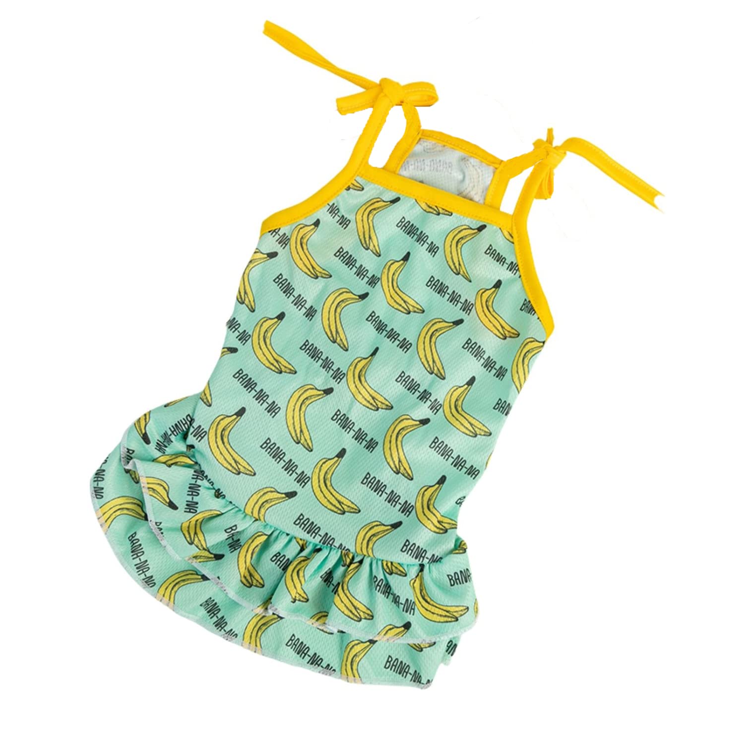 Pet Skirt, Cute Printed Puppy Summer Dress,Tank Top Suitable for Cat Small Medium Dog_L(Banana 2)