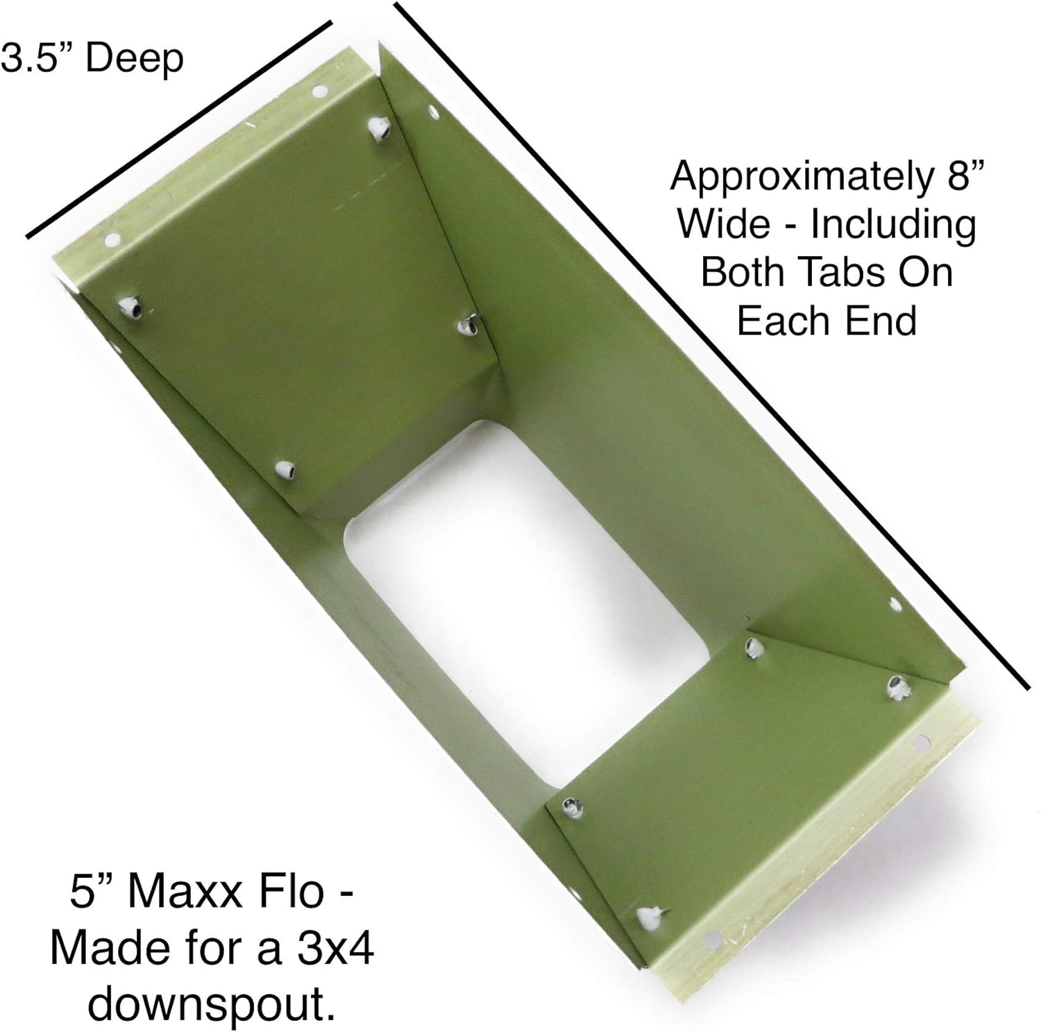 Maxx Flo Outlet - Oversized Downspout Outlet (5 inch, Low Gloss White)