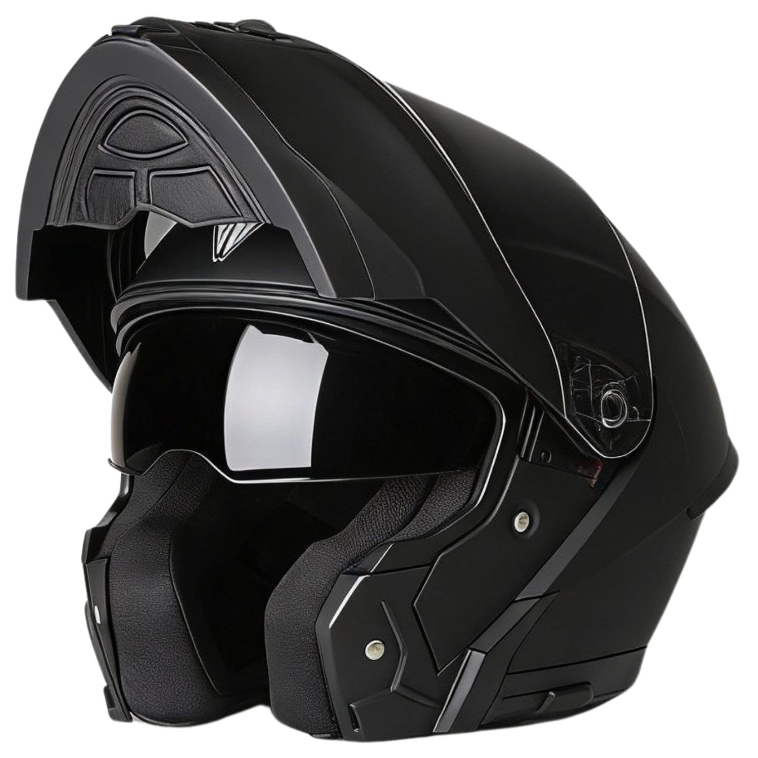 Broken Head Klapphelm BND Stealth Motorradhelm | Mit Sonnenblende, ECE 22.06, Verschiedene Visier Wählbar, Bluetooth Vorbereit