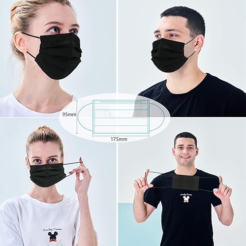 Miniatura 5 de mystcare Individually Wrapped Masks 100 Pack Disposable,Face Mask Protection for Adults 3-Layer Filter Safety Face Masks (100, White)
