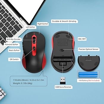 Amazon.com: Wireless Mouse for Laptop, PC, Chromebook, Mac