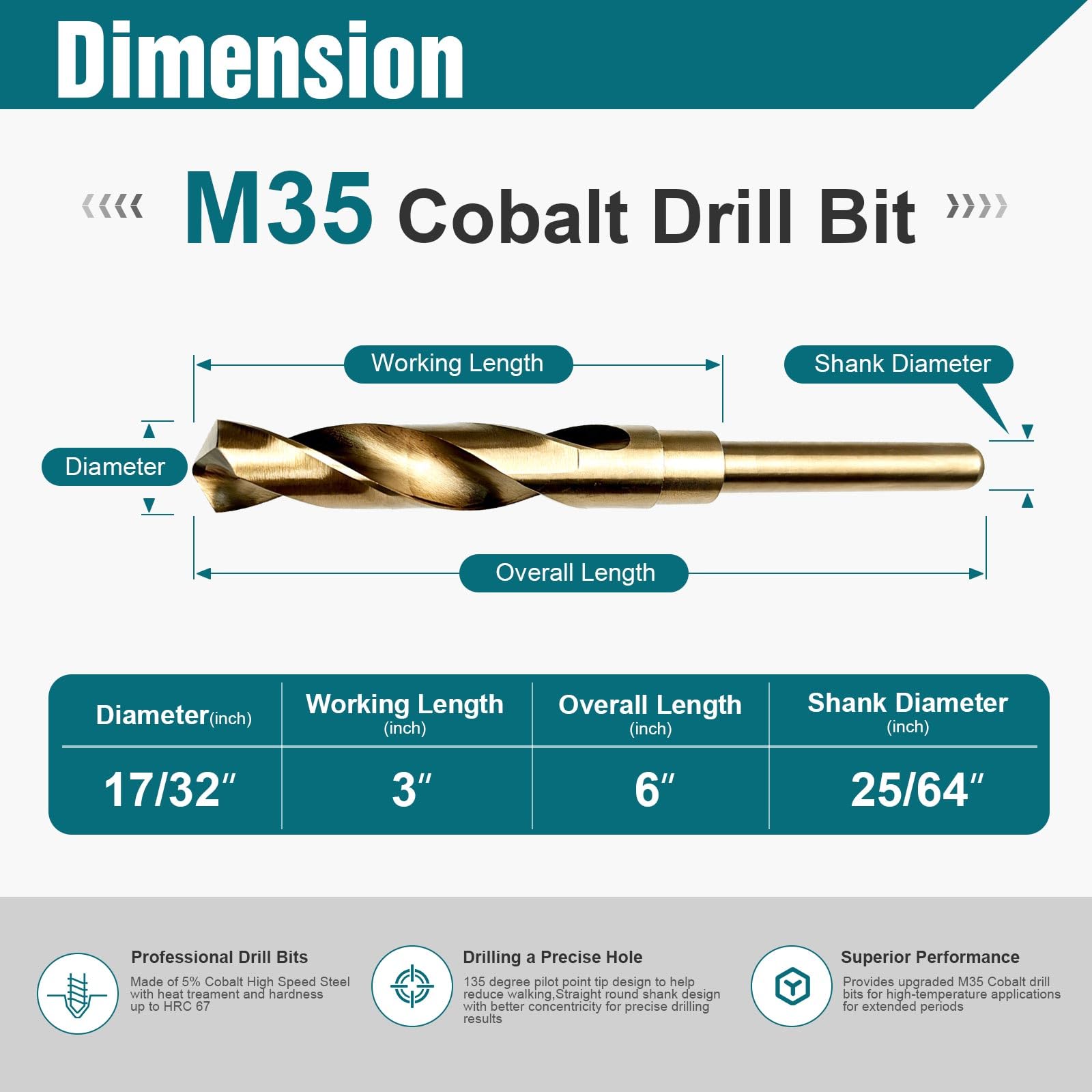 Cobalt Drill Bit - Precision Metal Drilling -2 Cobalt Drill Bit - Precision Metal Drilling -2