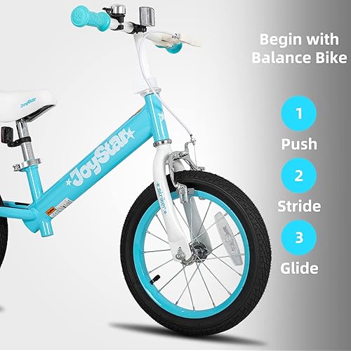 Miniatura 5 de JOYSTAR Bicicleta de equilibrio de 1416 pulgadas para niños pequeños y niños de 3 a 8 años de edad, bicicleta de equilibrio deportiva para niños con