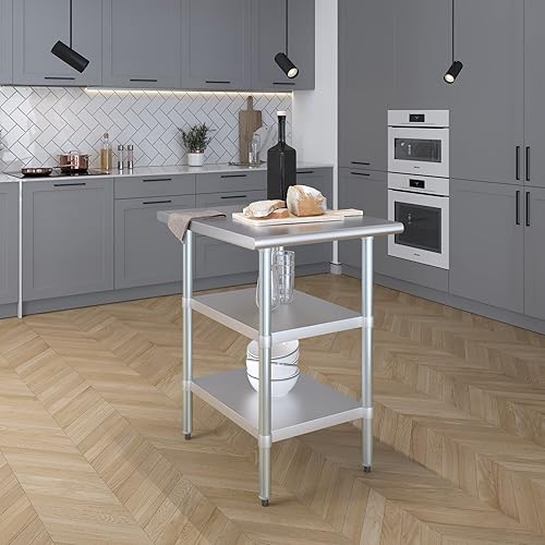 Vista 312 de Mesa de trabajo de acero inoxidable AmGood