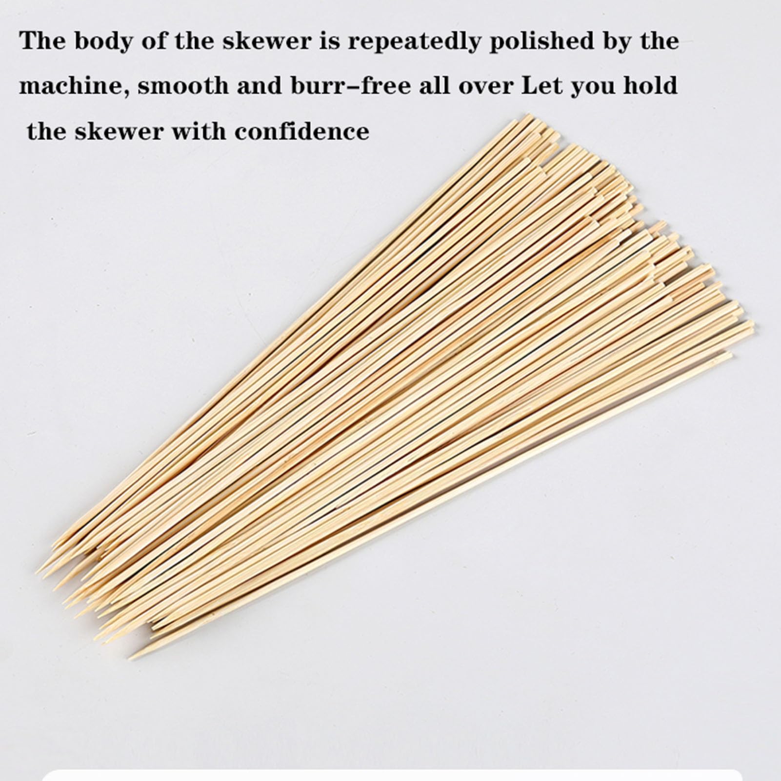 Brochetas for Asar a la Parrilla, Suaves y sin Rebabas, palitos de Aguja de Barbacoa de bambú, Resistentes, no fáciles de Romper, inmersión en Agua Durante 30 Minutos (Size : 300)