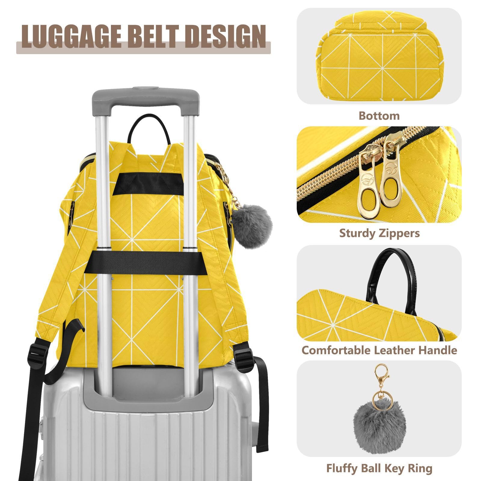 Zaino elegante da donna, 15 l, resistente, leggero