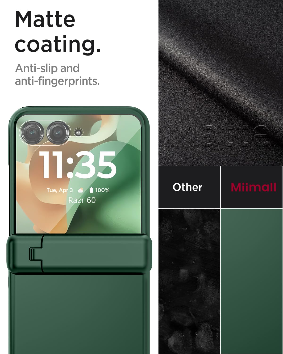Miimall Custodia sottile per Motorola Razr 2025 con protezione per cerniere, custodia Razr 2025 [cavalletto integrato] [protezione per schermo e fotocamera] [antiurto di grado militare] cover rigida