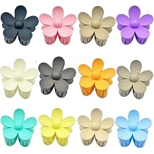 24PCS Cute Flower Claw Clips 1.57in Small Plastic Flower Hair Claws Clips Nonslip Strong Hold Clamps, Girls/Women 8 Colors