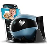 Air 2 FamilyBot Indoor Security Camera Robot: 2K Pet Camera, Movable Home Robot, Custom Facial Expression, Auto-Recharge, Battery-Operated, 2-Way Talk, Night Vision(Jay Blue)