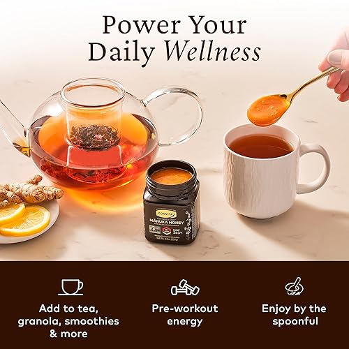 Miniatura 5 de Comvita Certificado UMF 10 MGO 263 miel de manuka cruda superalimento sin OMG 88 onzas