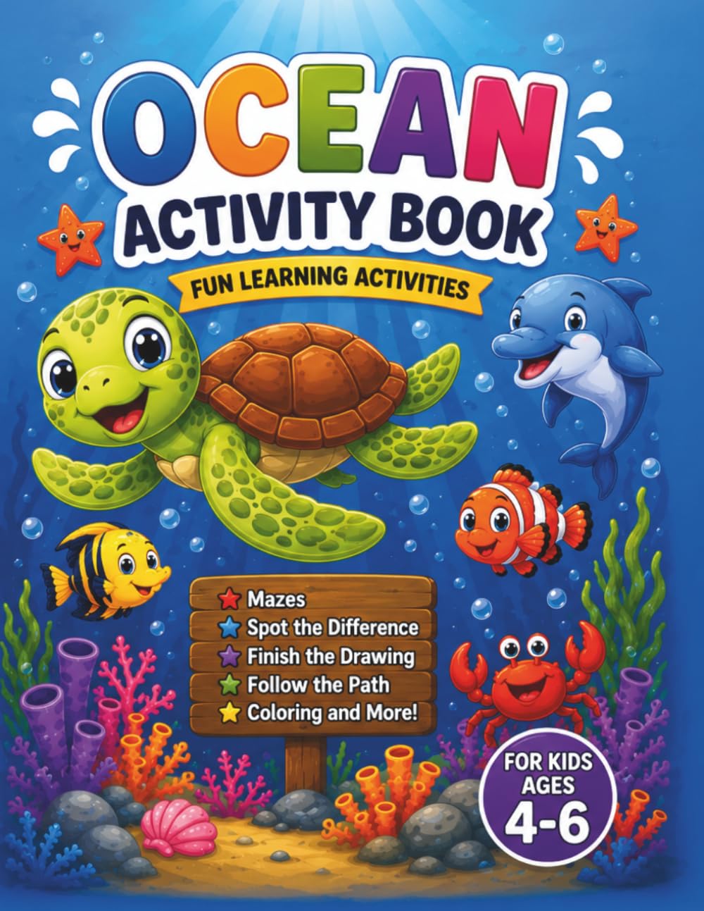 Ocean Activity Book: Fun Learning Activities for Kids Ages 4–6