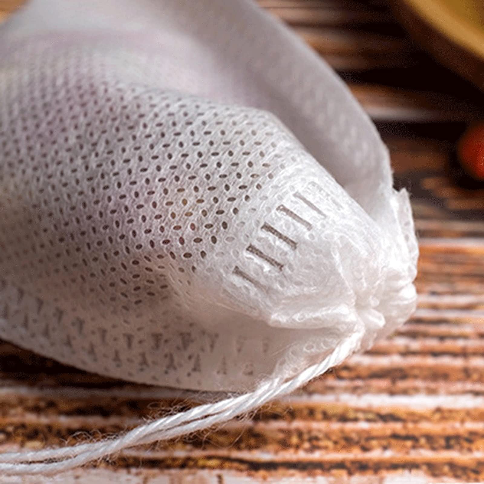 Juego de 200 bolsas de té desechables no tejidas, infusor de té con cuerda de sellado curativo, papel de filtro para hierbas sueltas (600 unidades)