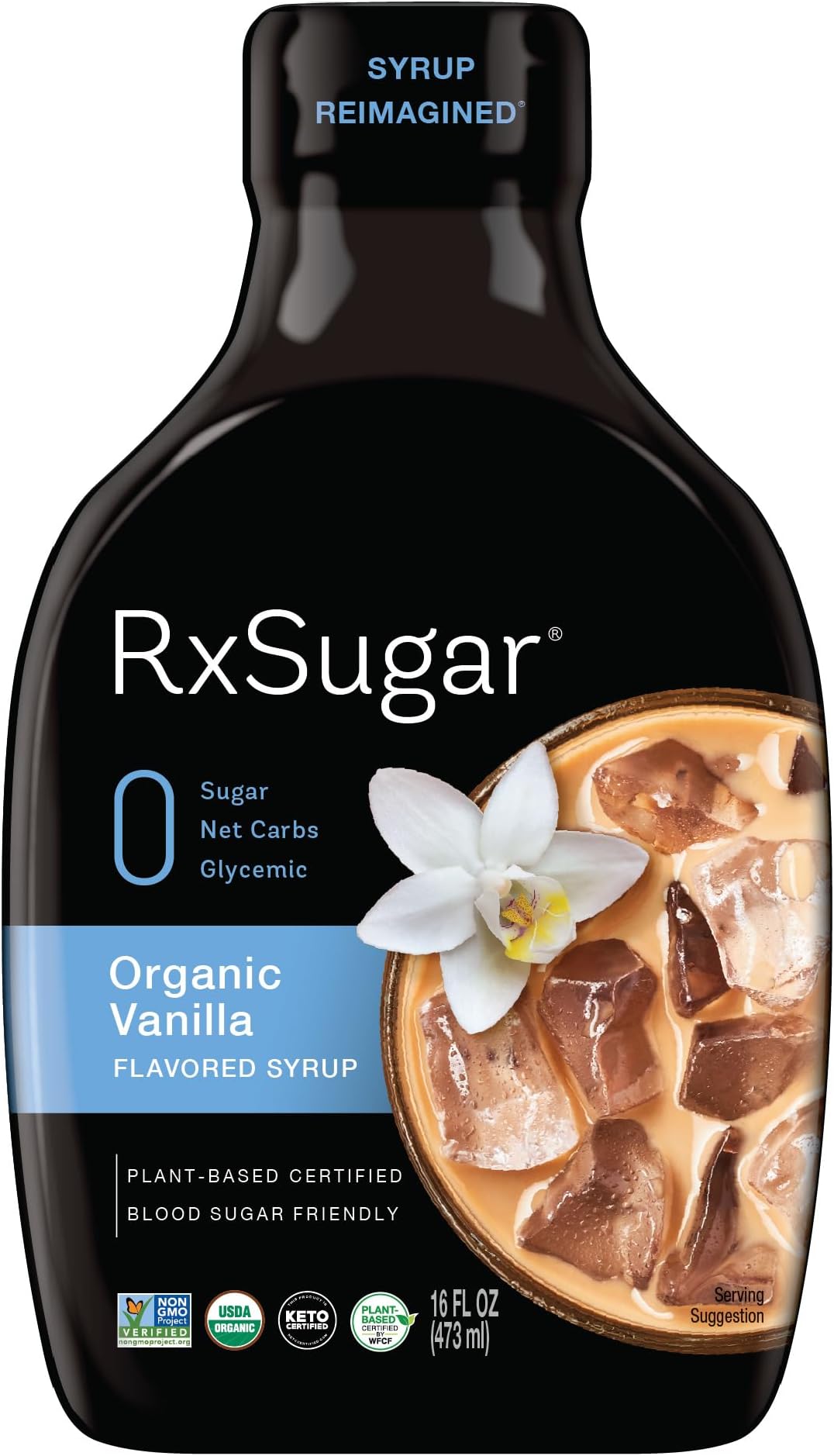 Rxsugar Organic Syrup Vanilla 16FO