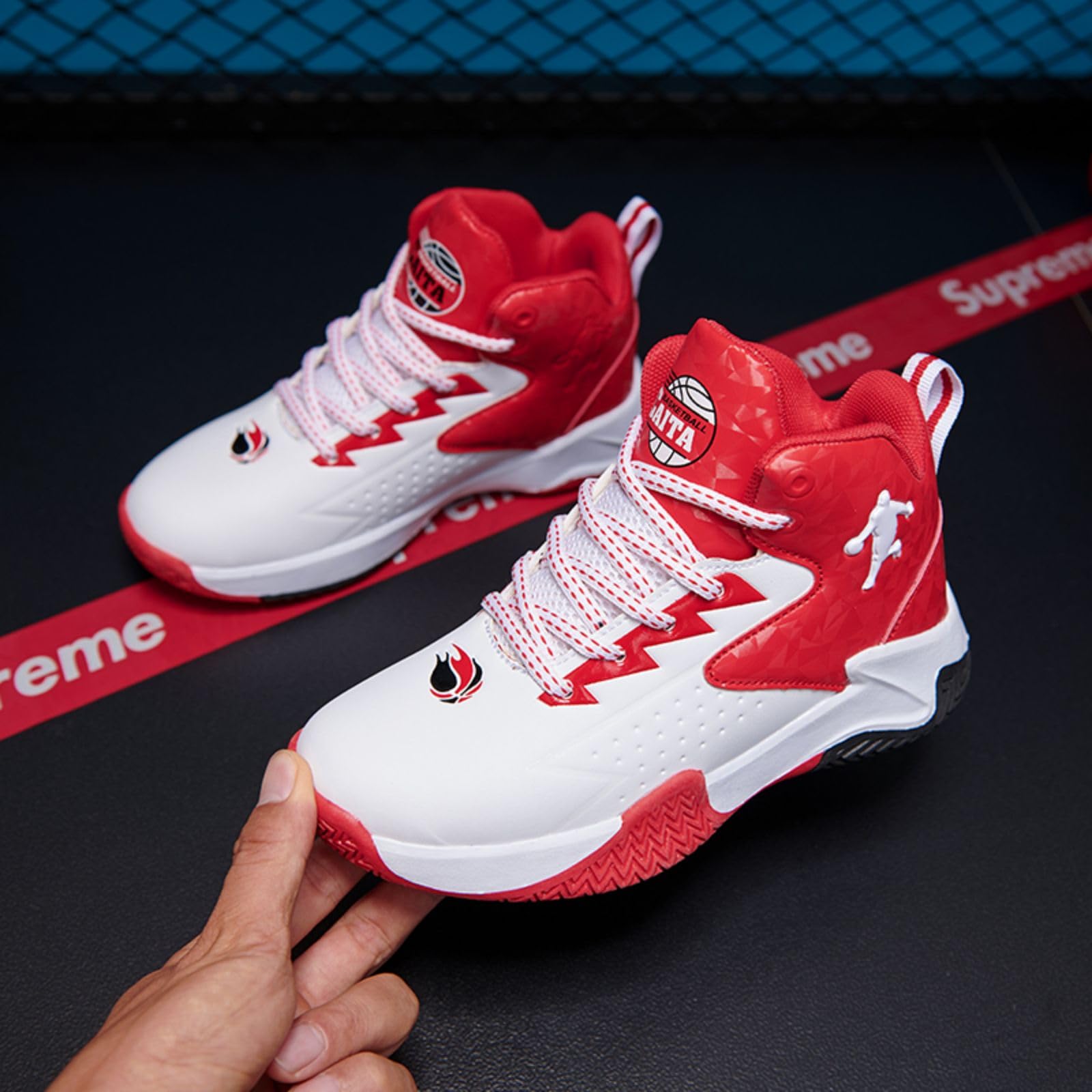 Chaussures de Basket pour Grand Enfant Adolescent, Antidérapantes Respirantes Confortables pour Garçons et Filles