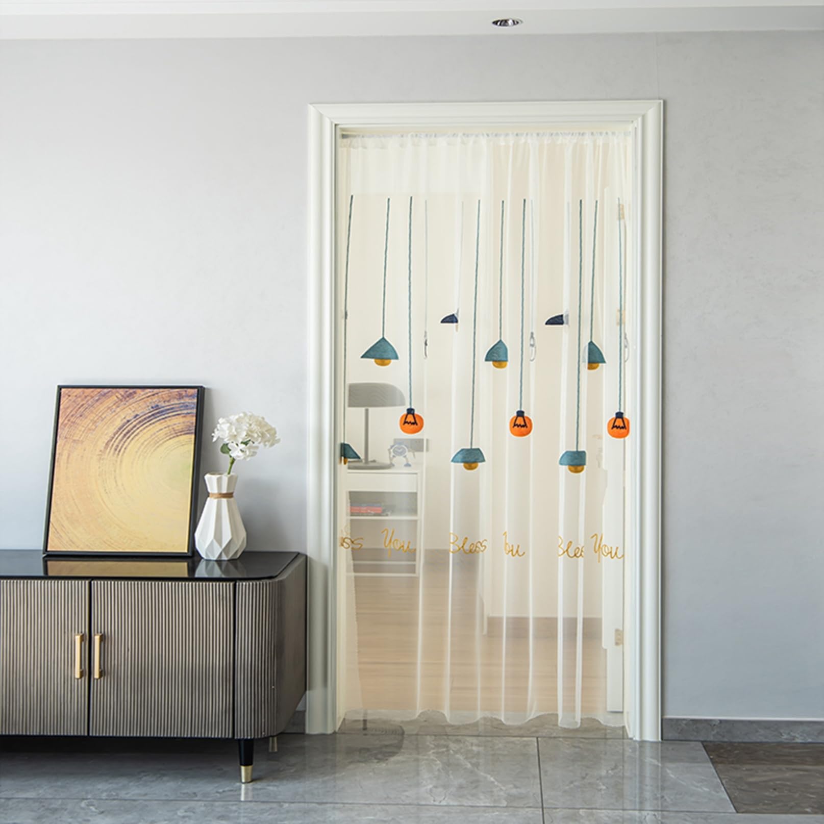 のれん　　2点 のれん レース 二重のれん 目隠し 暖簾 和風 洋風 エレガント