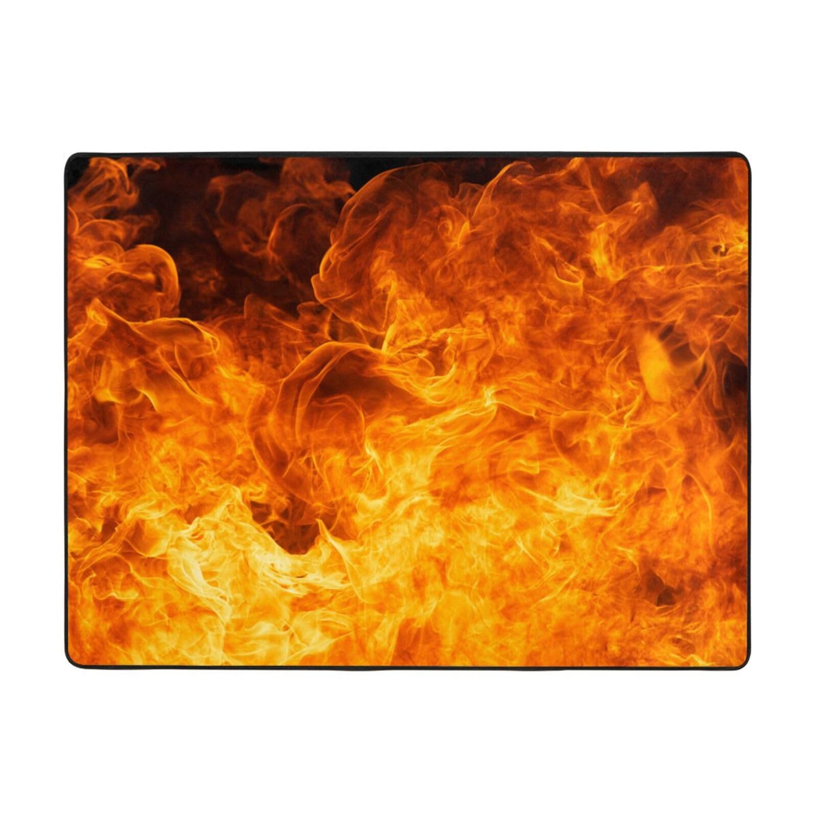 Grand tapis flanelle 160x122 cm lavable et antidérapant pour salon et chambre