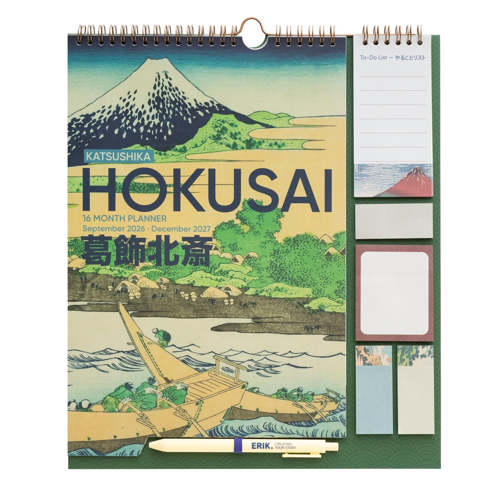 Grupo Erik Hokusai 2027 Wall Planner, Family Planner Calendar 2027