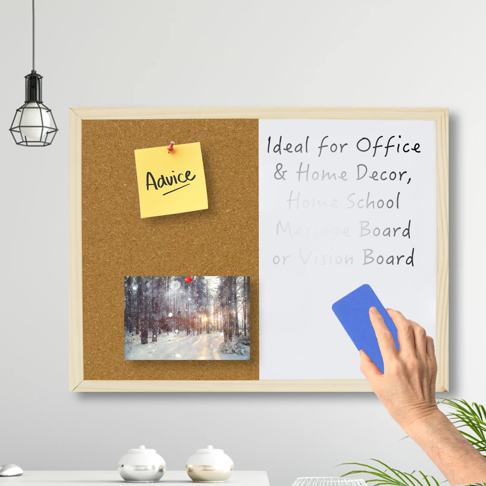 Creative Home 30x40 Cm Kleine Pinnwand Kork | Inkl. 5 Pinwandnadeln