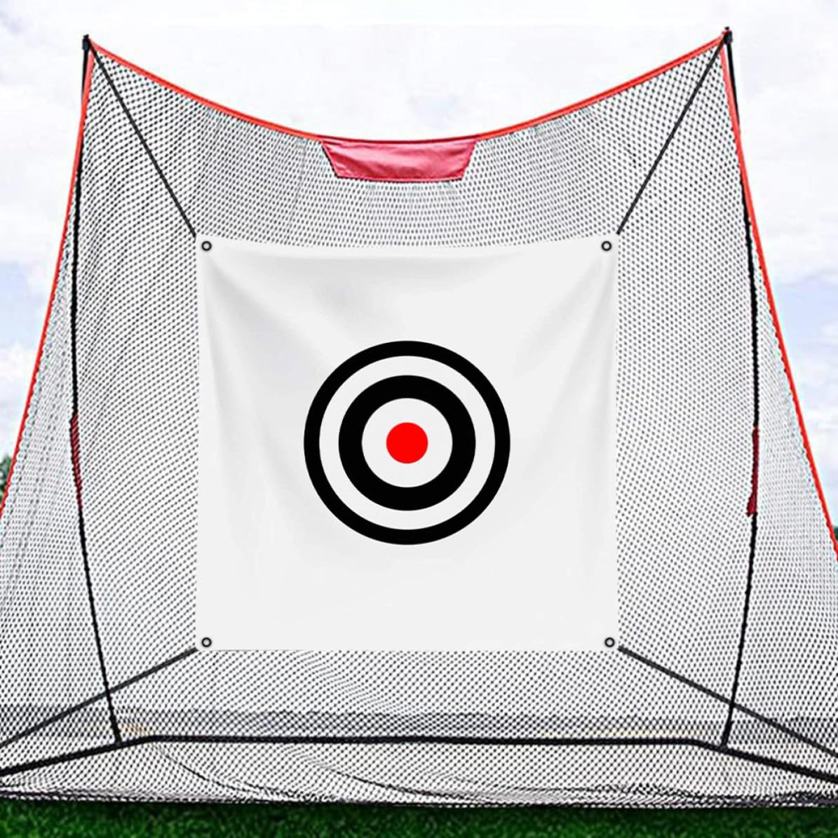 VICASKY Golfschlagstoff Zielnetz aus Canvas Faltbar Weiß für Golf Übung Absorbiert Schlagkraft für Profi und Amateurgolfer Schlagnetz für Indoor und Familienfeiern