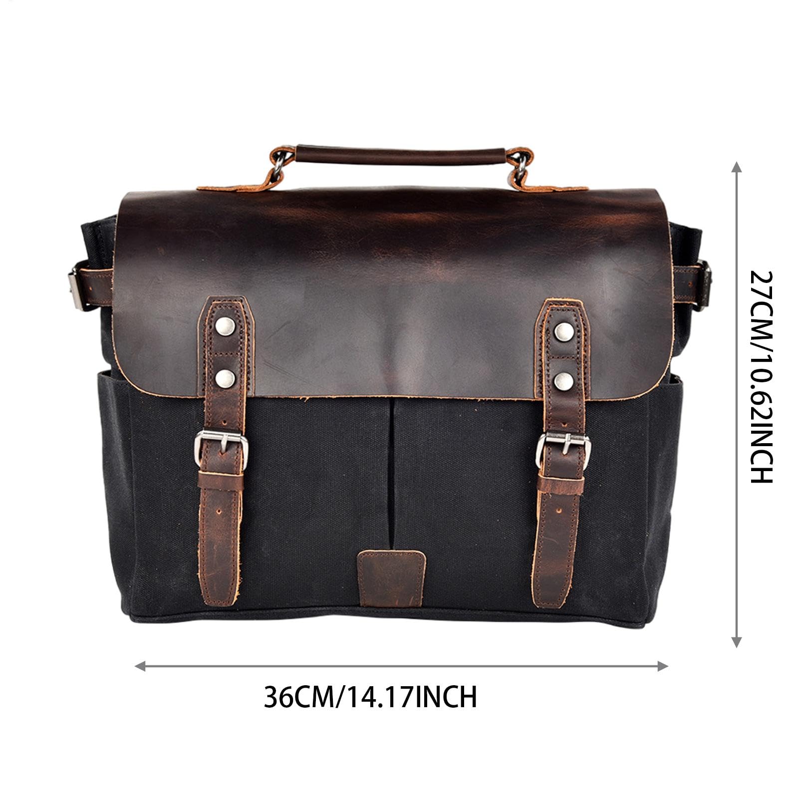 Canvas Retro Moto - Portadocumenti Crazy Leather Borsa Uomo | Borse da Stoccaggio