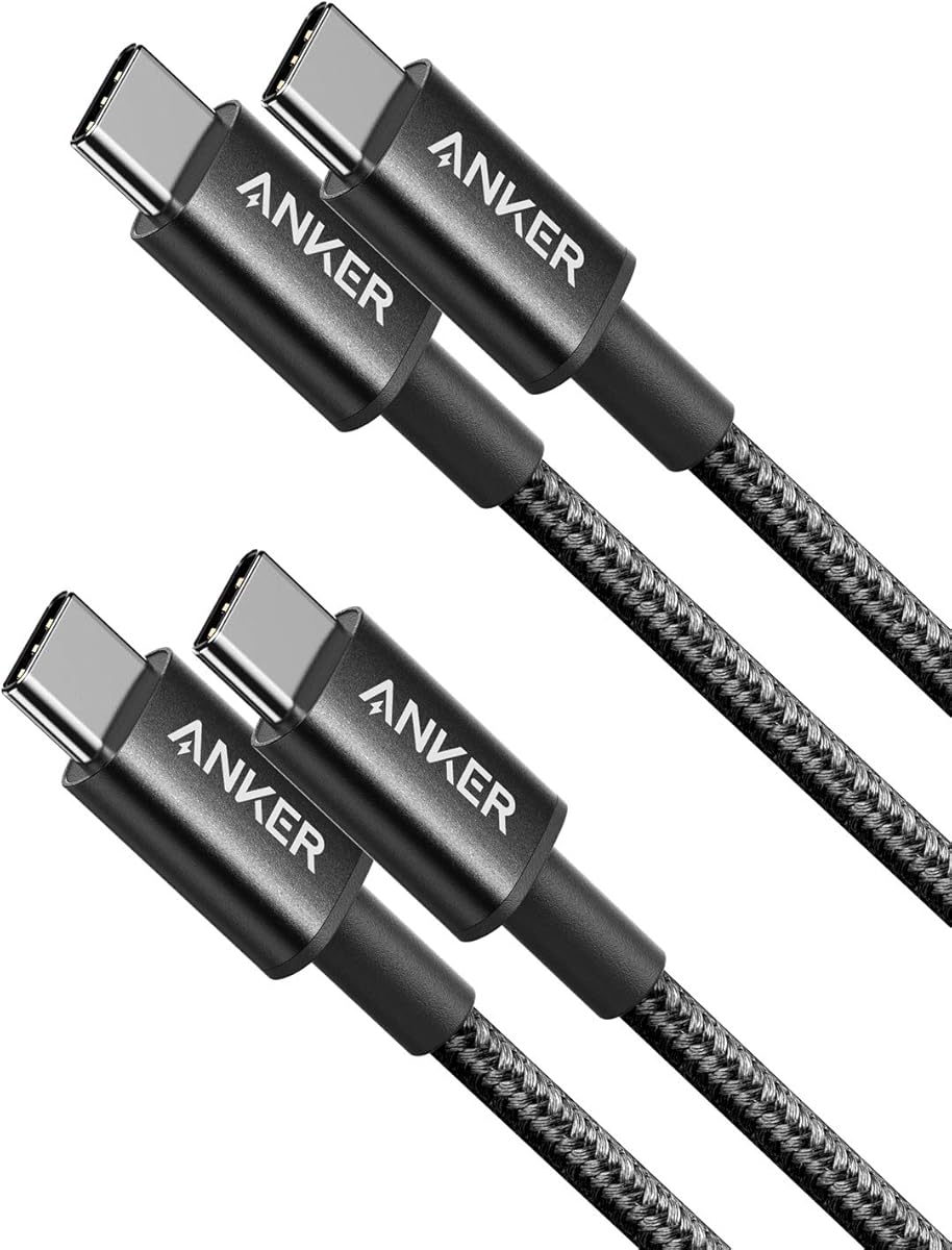Anker USB C to USB C Cable, Type-C 60W Fast Charging Cable (3FT, 2Pack) for iPhone 16 Series, iPad mini 6 and More (Black)