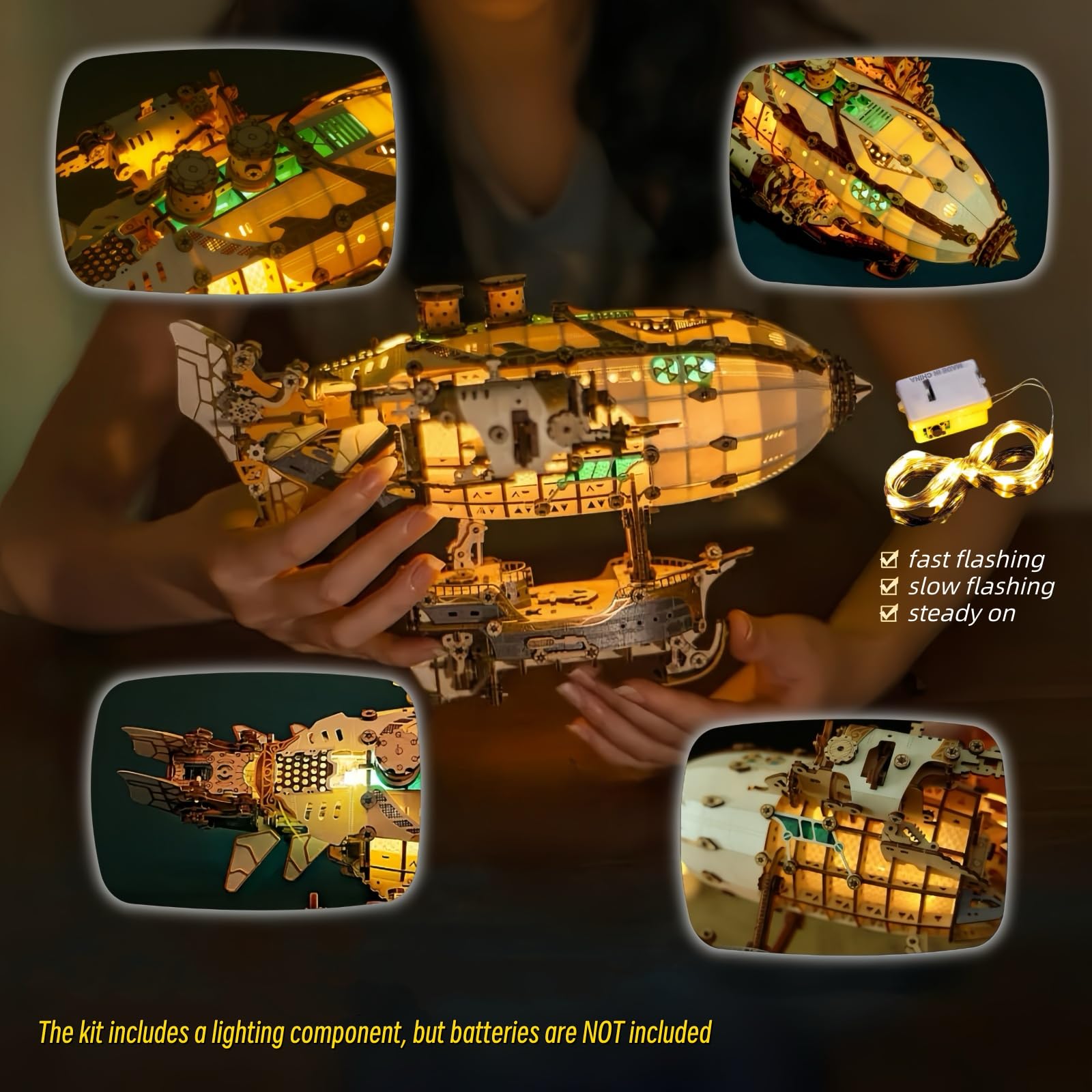 AIRSHIPS純銀製収集用メダル4個セット - 飛行船型ケース付き Amazon.com: Fantasy Airship 3D Puzzle Model – Victorian Steampunk