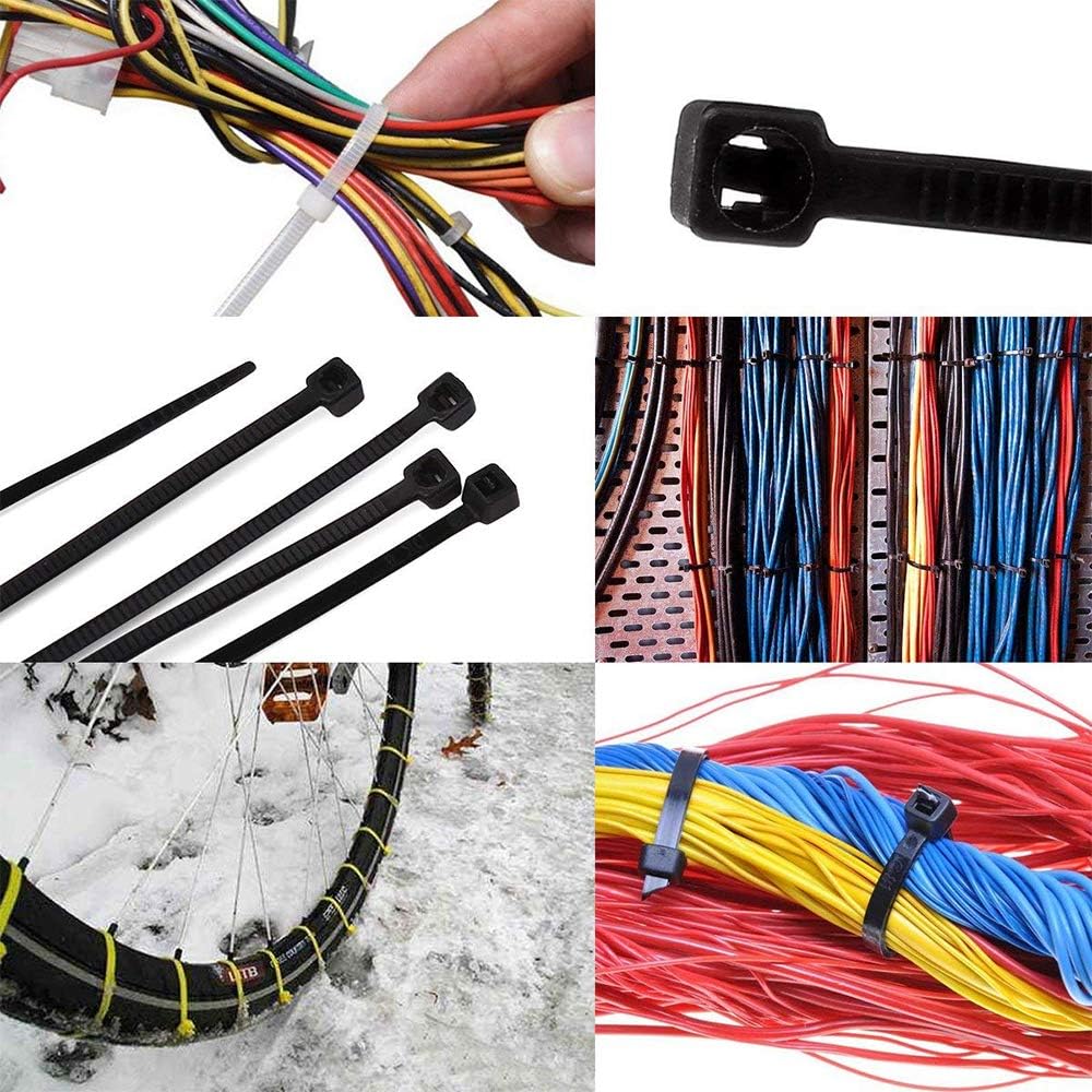Bеѕt Cуbеr Dеаlѕ 🔥 Zip Ties 500 Packs Cable Ties Self-Locking 4+6+8+10+12-Inch Width 0.16inch for Home Office Garage and Workshop