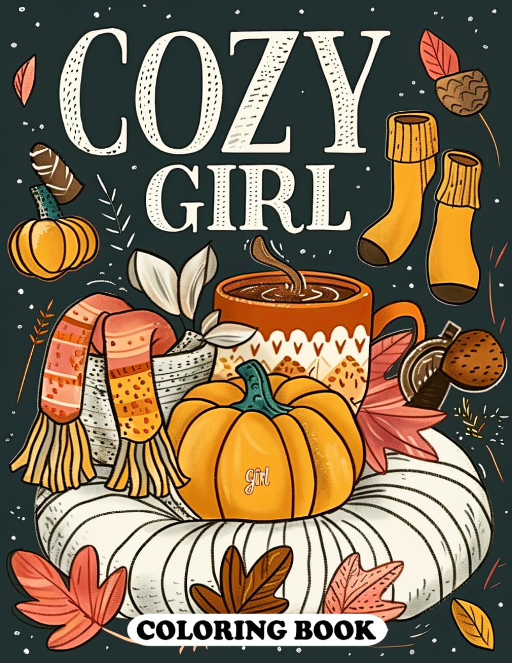 Cozy Girl Coloring Book: Fun and Easy Patterns for Stress Relief and Creative Coloring