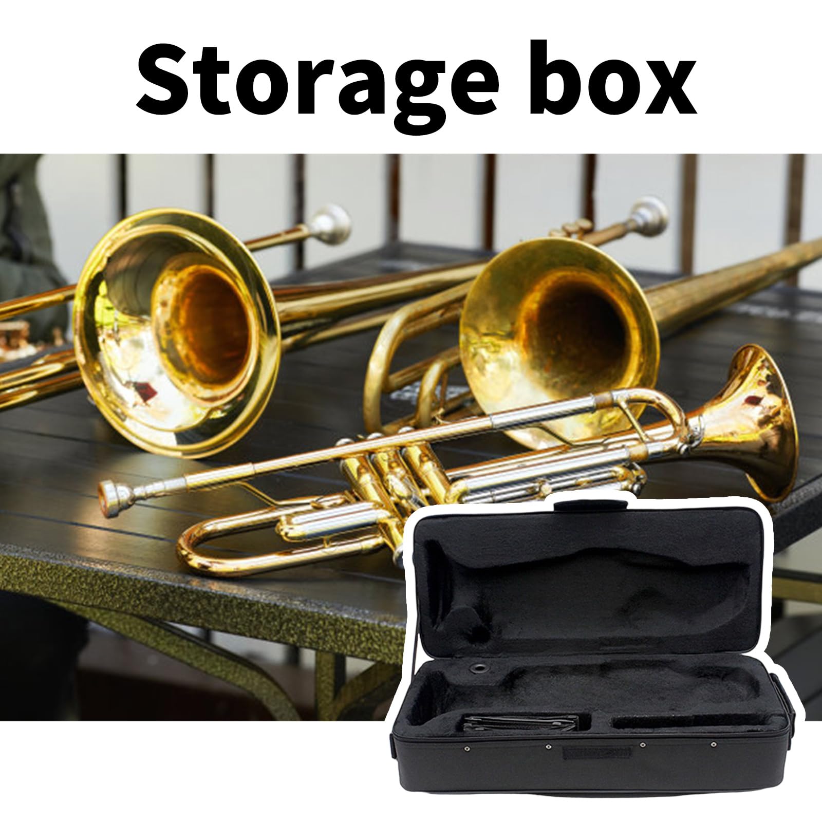 Trompeten-Tragetasche, wasserabweisend, doppelte Transportgriffe, Trompetenbox mit Tragegurt, verschleißfeste Tasche für Musikinstrumente