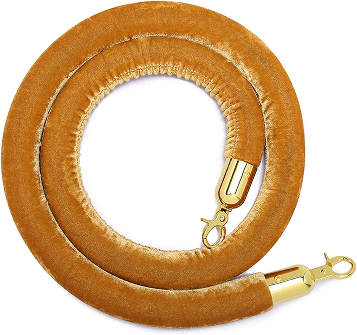 Zonshjdkr Gold Retractable Rope, Rope Barriers, Velvet Crowd Control Barrier, Multicolor 5Ft Stanchion With Hooks