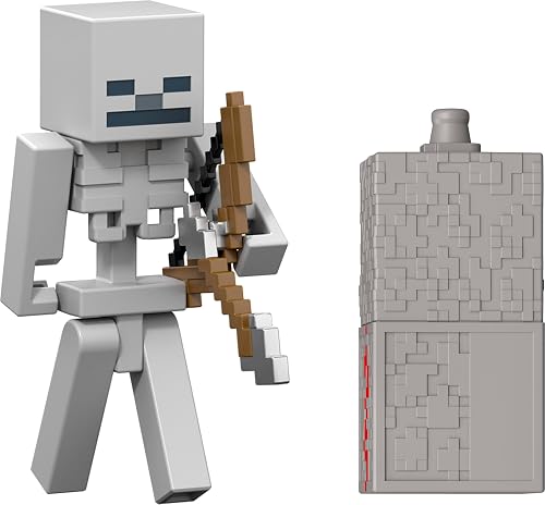 Mattel Minecraft Toys, Figura Skeleton con Accesorio