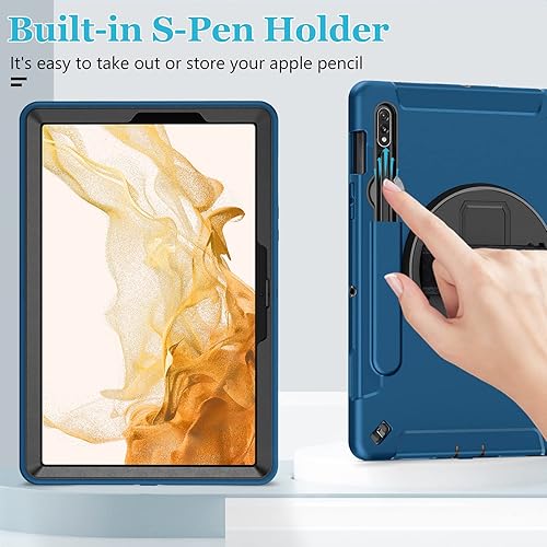 Vista 30 de Funda para Galaxy Tab S10 Ultra/S9 Ultra/S8 Ultra 14.6 INCH: Funda protectora de TPU para Samsung Tablet S9 Ultra/S8 Ultra 14.6" con soporte - Asa