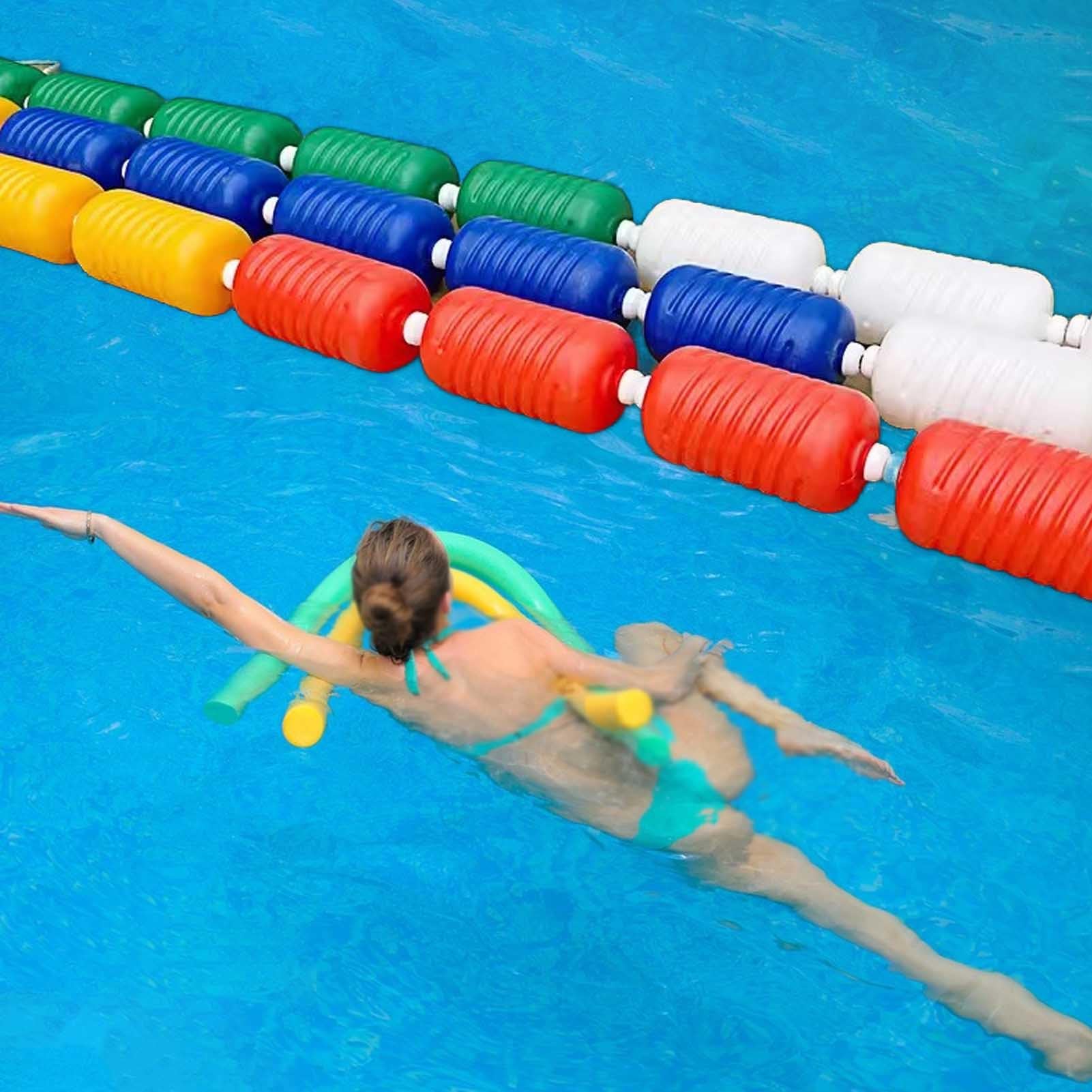 Marcador de carril de boya de piscina de 5 m/10 m, kit de flotación ecológico, cuerda de seguridad para piscinas, cuerda duradera, ideal para juegos escolares y seguridad en la piscina (tamaño: 2 m