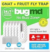 Vista 10 de BugMD No Buzz Zone Almohadilla de Repuesto Refiller (6 Repuestos) - Trampas Adhesivas Extra Fuertes, Repuesto de Trampa para Insectos