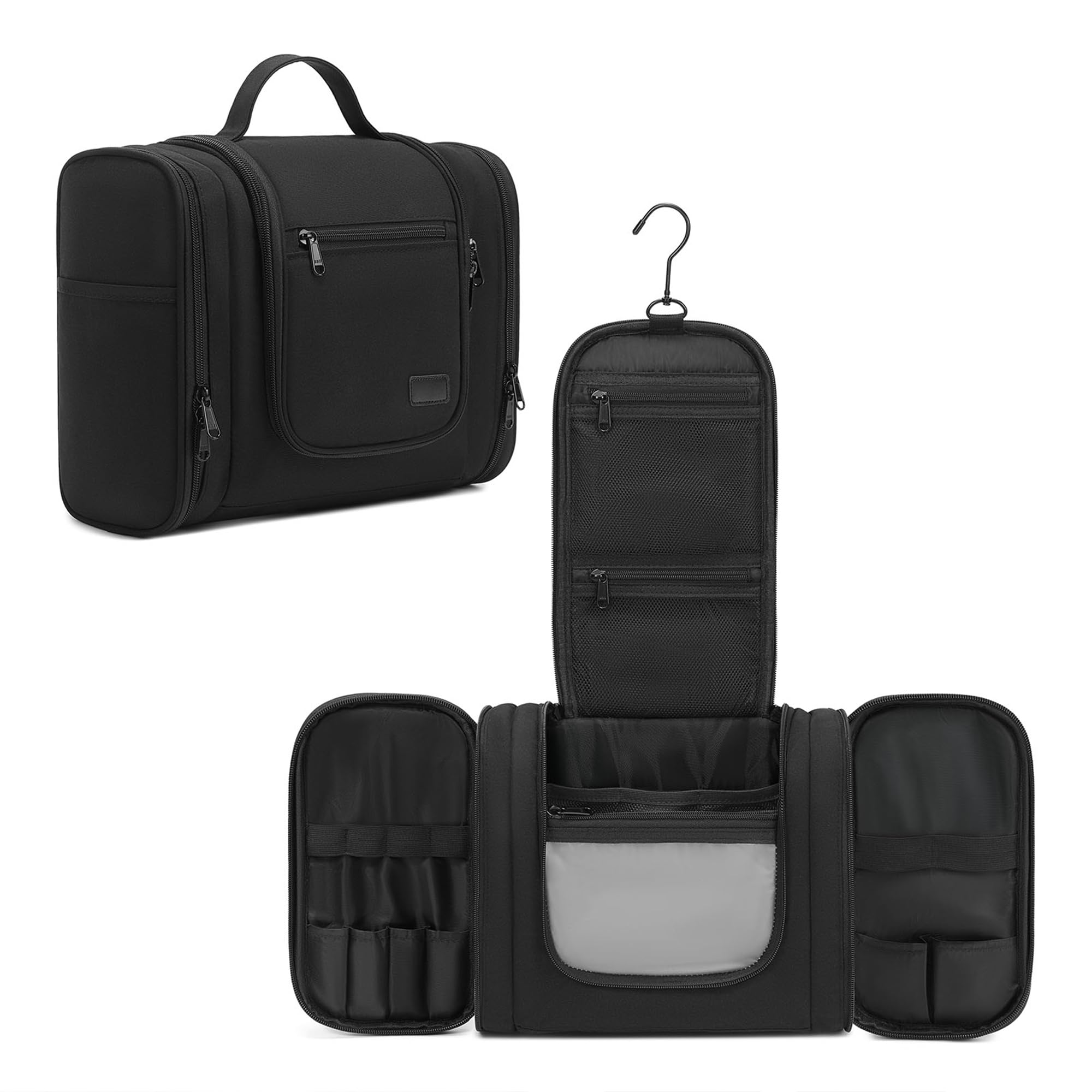 Pearl Angeli Kulturtasche Damen Gross, Kulturbeutel zum Aufhängen | Kosmetiktasche für Reise, Groß Waschbeutel, Makeup Organizer mit Haken und Griff, Wasserabweisende Tasche