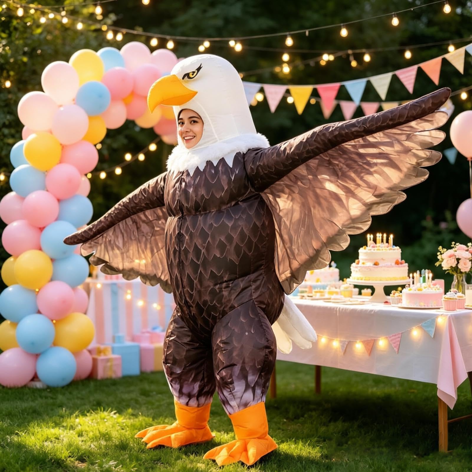 Dmuchane kostiumy dla dorosłych nadmuchiwany kostium orła do cosplay