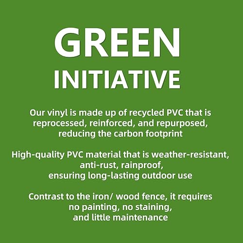 Miniatura 4 de Pantalla de privacidad para exteriores, kit de pantalla de privacidad de vinilo blanco sin excavación para equipo de piscina, recinto de basura para