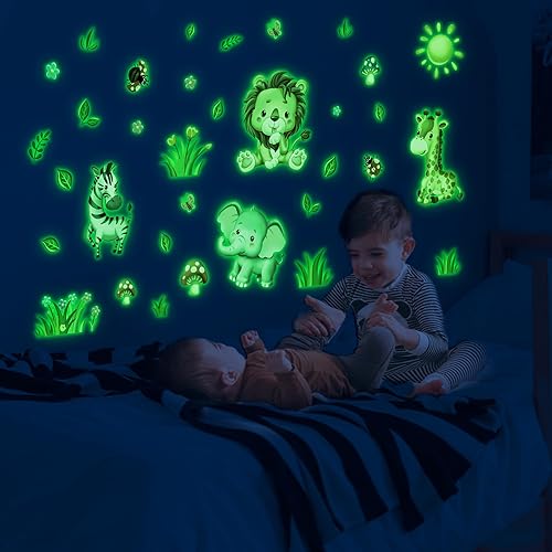 Miniatura 3 de Calcomanías de pared de mariposa que brillan en la oscuridad, calcomanías de acuarela de mariposa luminosa azul, calcomanías de pared de mariposa