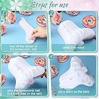 Vista 3 de 10 campanas de boda colgantes de panal, decoración de boda, campanas de panal de abeja, suministros de decoración con 2 rollos de cinta