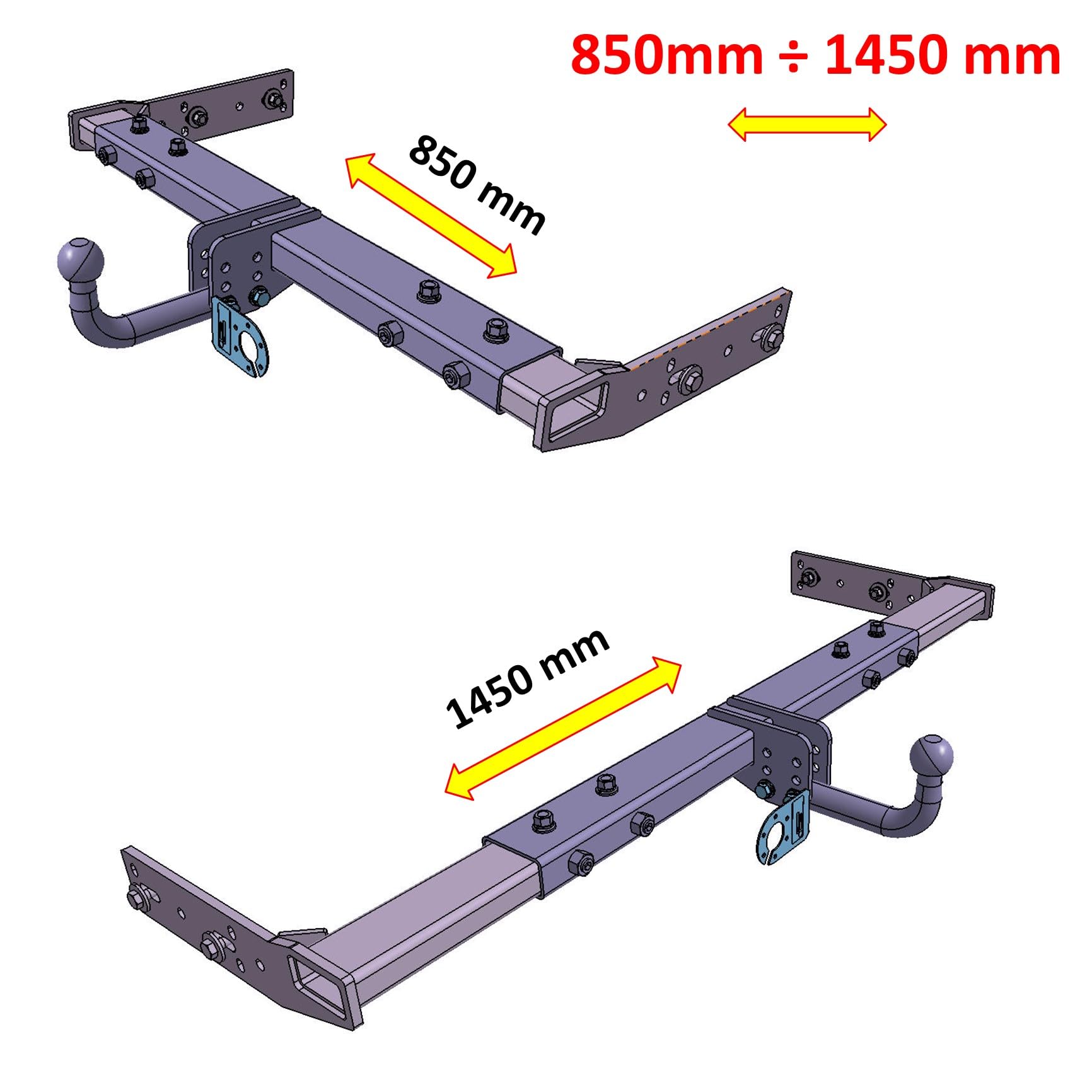 Attelage de remorque universel variable - pour campeur, camping-car, caravane, tombereau, un camione, voiture de livraison