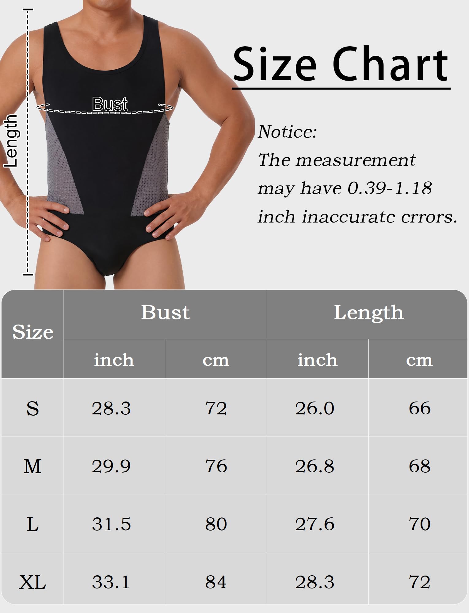 AIEOE Combinaison de sport pour homme - Une pièce - Élastique - En maille - Sans manches - Compression - S-XL