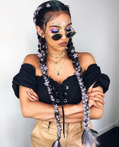 Miniatura 9 de Wecoe 20 pinzas para el pelo pequeñas de flores rosadas para niñas, lindas pinzas para el cabello brillantes pequeñas, pinzas decorativas para el