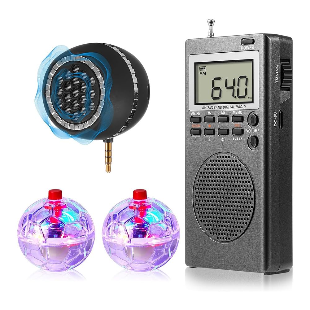Ribinuod Spirit Box Equipment Kit with2 LED Cat Ball 1 Spirit Box Speaker Paranormal Equipment Kit Office Outdoor