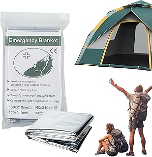 Raumdecke, thermisch reflektierende Ausrüstung, Outdoor-Survival-Decken, für Kinder, Erwachsene, Männer, Frauen, Outdoor, Camping, Wandern, Winter, Regen, kaltes Wetter