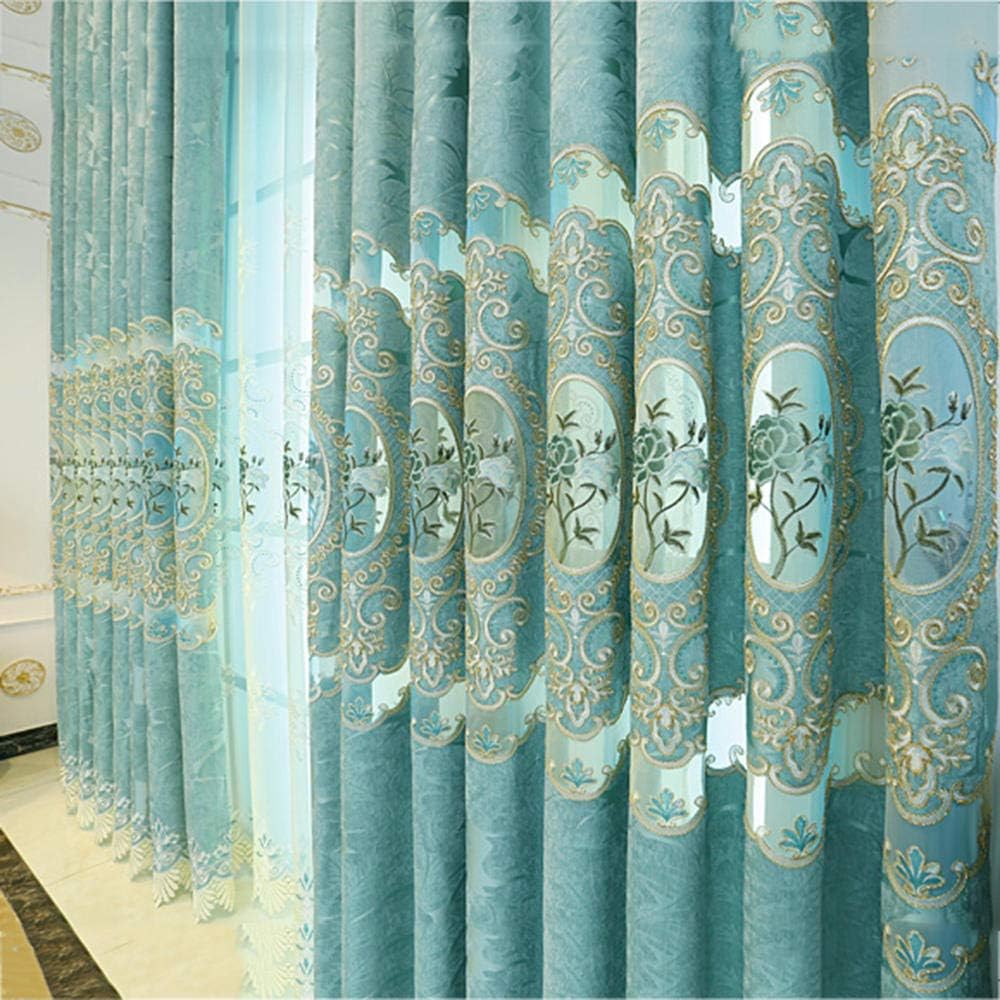 Drapes Chenille Room Darkening Blackout Living Room Bedroom Floor Length Grommet 2 Pieces-Cloth Curtains