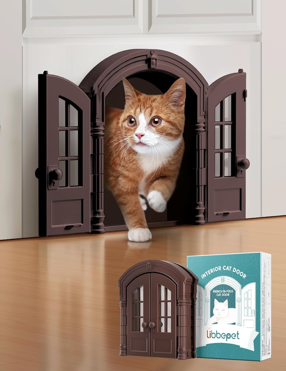 Amazon.co.jp: LIBBEPET キャットドア 屋内 フレンチ二つ折り屋内