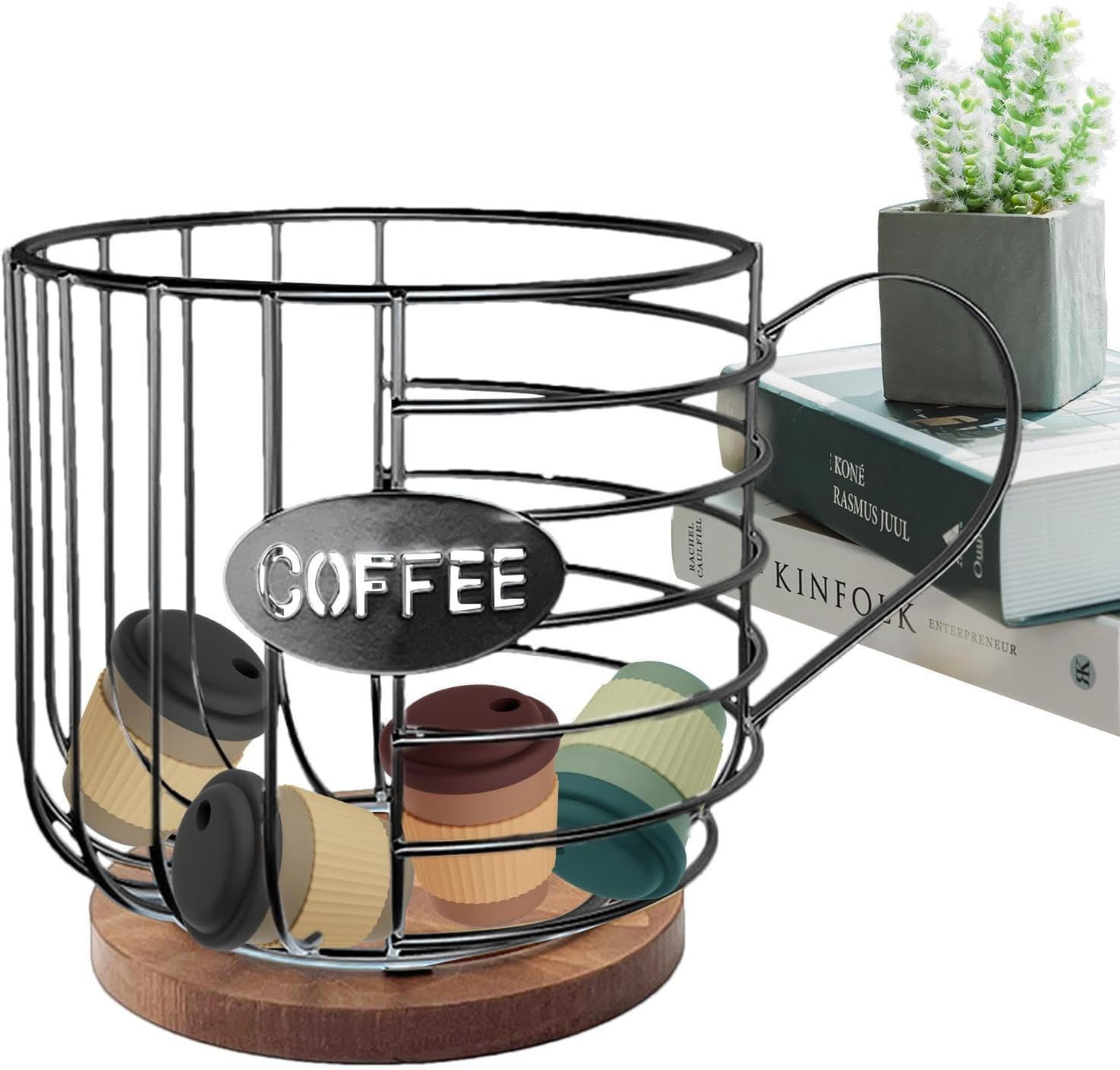 Coffee Creamer Container,Sturdy Large Capacity Coffee Pod Holders for Counter - Cup Holder for Commercial Places, Cafe Bar, Bookstore or Home Use