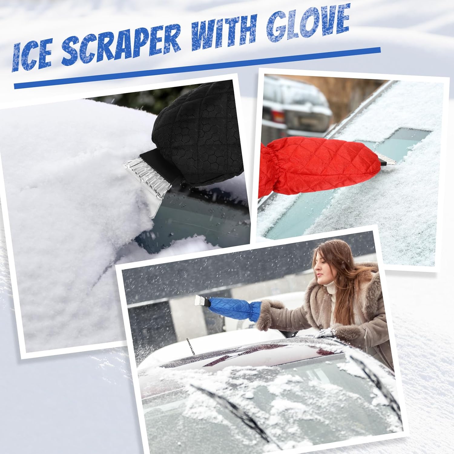 Rascador De Hielo Para Nieve De Coche, Herramientas De Negro