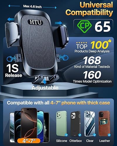 Miniatura 6 de 2024 Ultimate Car Phone Mount80+LBS Strongest Suction & Military-GradePatent & Safety Certs Cell Phone Holder Truck Stand for Dashboard Windshield